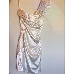 Silky Champagne Mini Dress